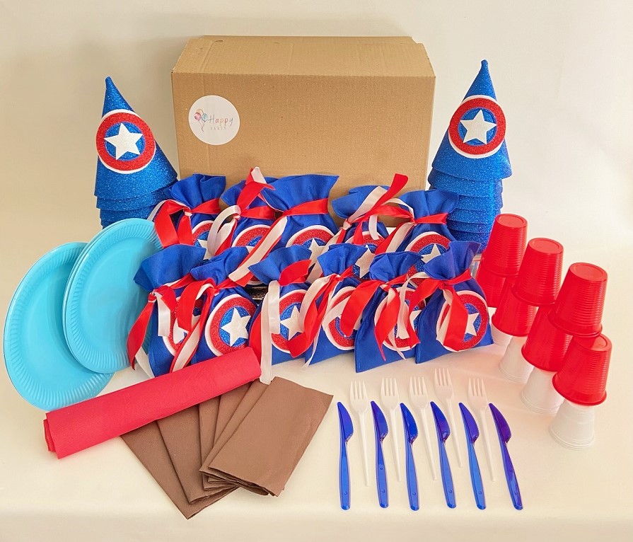 kit-anniversaire-enfant-theme-super-heros-garcon-vaisselle-jetable-accessoires