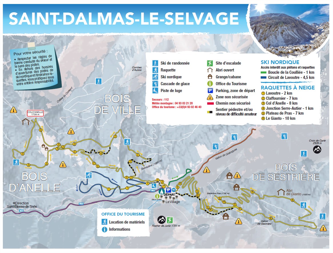 station-ski-pistes-fond-nordique-saint-dalmas-selvage-plan