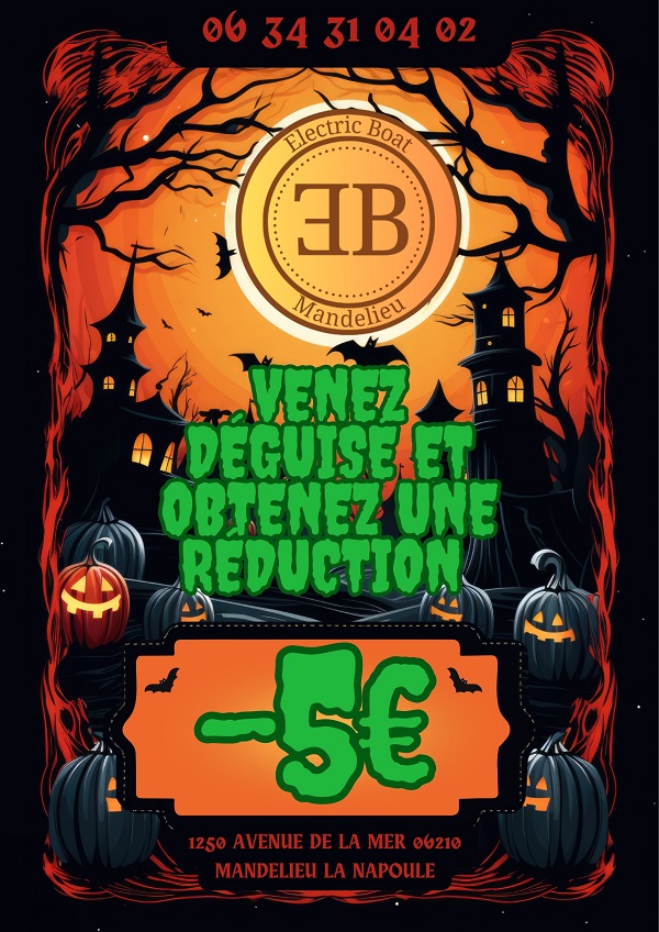 chasse-aux-monstres-halloween-bateau-electrique-sans-permis-mandelieu-napoule-enfants