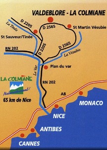 plan-acces-colmiane-route-itineraire-riviera