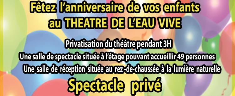 Fete D Anniversaire Au Theatre De L Eau Vive A Nice Recreanice